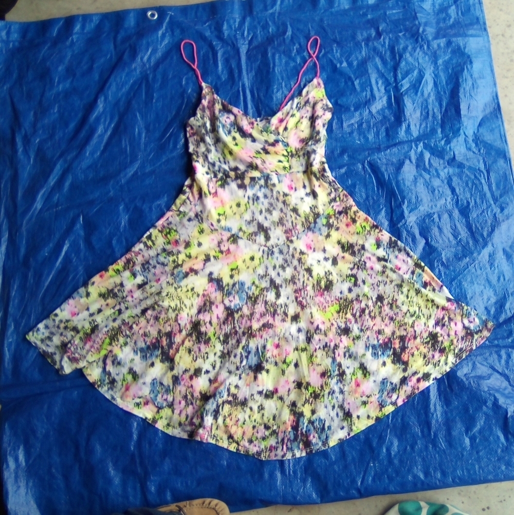 Ecote Dress with Pink Straps